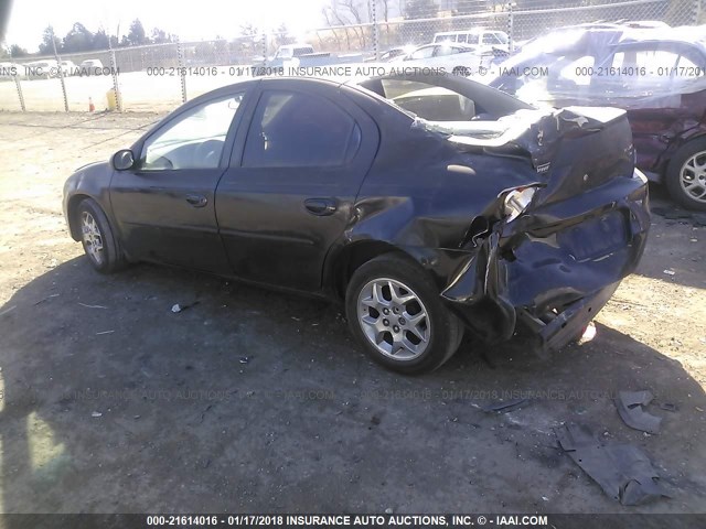 1B3ES46C22D520772 - 2002 DODGE NEON SE BLACK photo 3