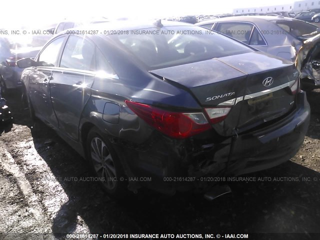 5NPEC4AB2EH894520 - 2014 HYUNDAI SONATA SE/LIMITED Dark Blue photo 3