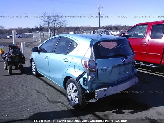 JTDKDTB39D1052278 - 2013 TOYOTA PRIUS C BLUE photo 3