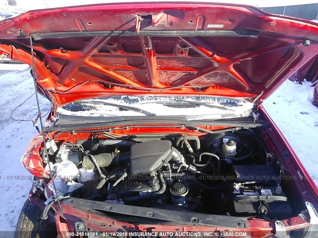 5TEUX42N09Z652188 - 2009 TOYOTA TACOMA ACCESS CAB RED photo 10