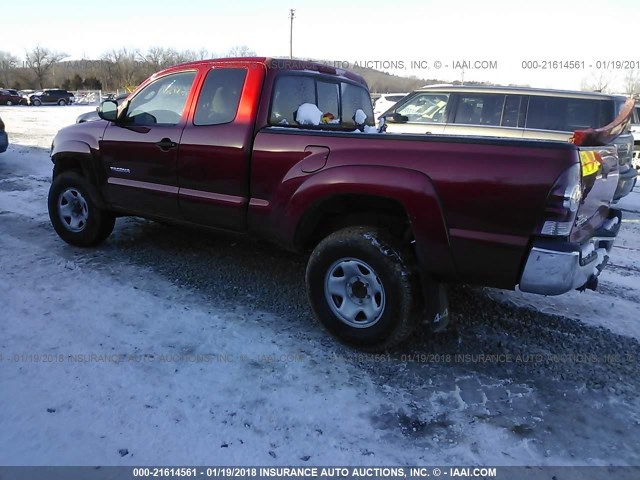 5TEUX42N09Z652188 - 2009 TOYOTA TACOMA ACCESS CAB RED photo 3