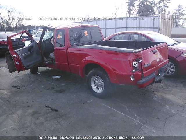 1FTYR44E69PA32722 - 2009 FORD RANGER SUPER CAB RED photo 3