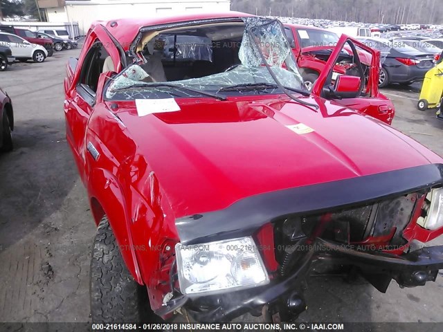 1FTYR44E69PA32722 - 2009 FORD RANGER SUPER CAB RED photo 6