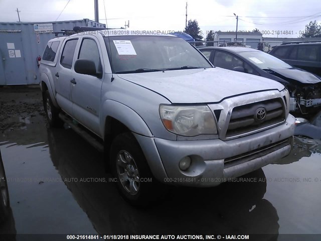 5TELU42N96Z309573 - 2006 TOYOTA TACOMA DOUBLE CAB SILVER photo 1