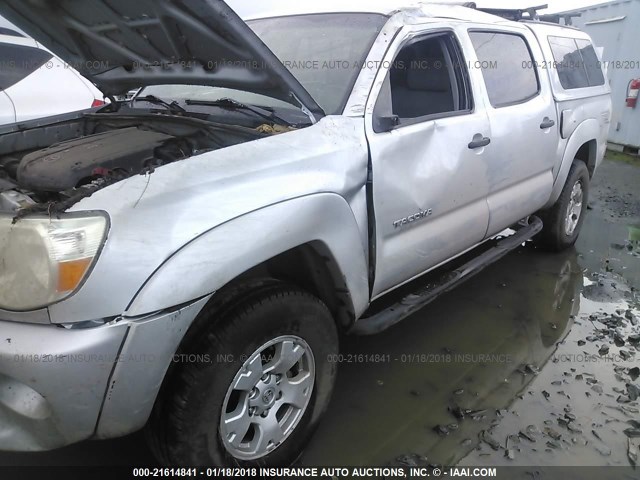 5TELU42N96Z309573 - 2006 TOYOTA TACOMA DOUBLE CAB ვერცხლისფერი ფოტო 6
