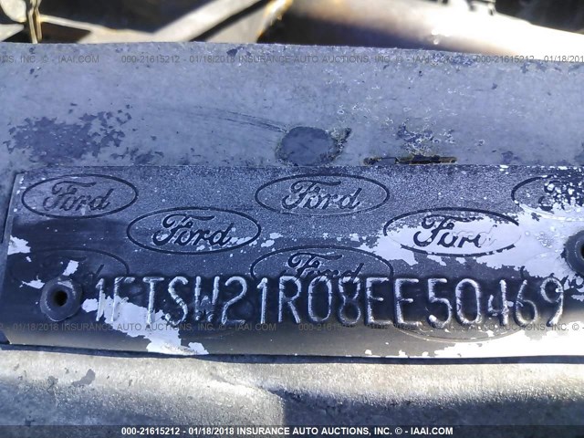 1FTSW21R08EE50469 - 2008 FORD F250 SUPER DUTY WHITE photo 9