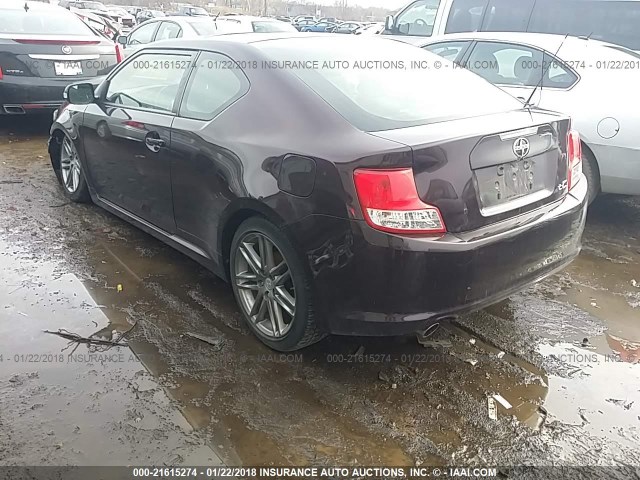 JTKJF5C7XD3062477 - 2013 TOYOTA SCION TC 栗色 照片 3
