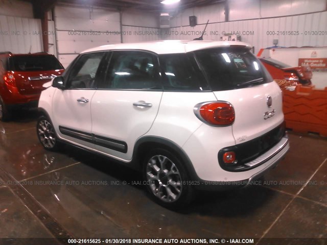 ZFBCFADH6EZ016548 - 2014 FIAT 500L TREKKING WHITE photo 3