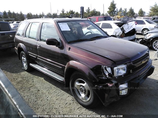 JNRAR05Y5VW004865 - 1997 INFINITI QX4 BURGUNDY photo 1