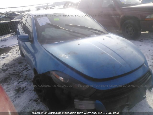 1C3CDFAA3FD392277 - 2015 DODGE DART SE BLUE photo 1