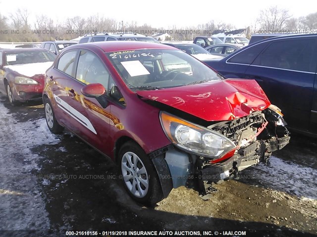 KNADN5A32C6066685 - 2012 KIA RIO EX/SX RED photo 1