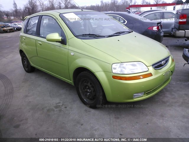 KL1TD62675B404146 - 2005 CHEVROLET AVEO LS GREEN photo 1