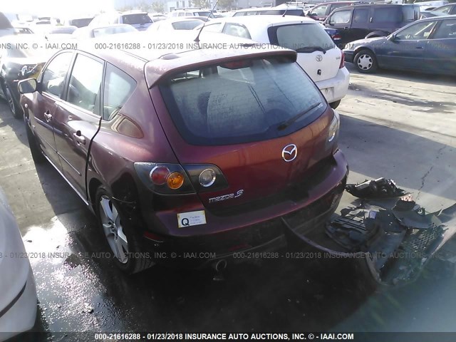 JM1BK343961480437 - 2006 MAZDA 3 HATCHBACK RED photo 3