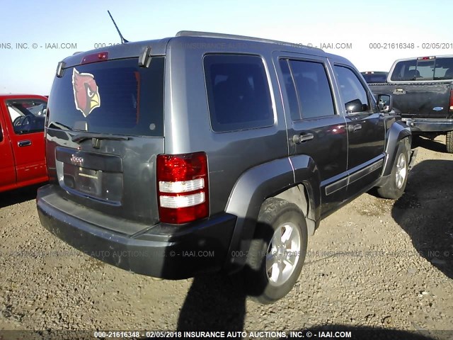 1C4PJLAKXCW114800 - 2012 JEEP LIBERTY SPORT BROWN photo 4