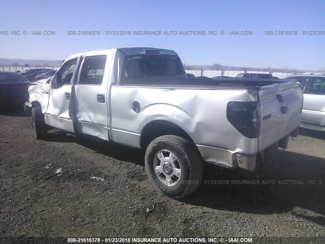 1FTFW1ET9CFB54872 - 2012 FORD F150 SUPERCREW SILVER photo 3