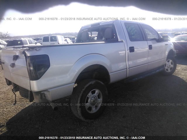 1FTFW1ET9CFB54872 - 2012 FORD F150 SUPERCREW SILVER photo 4