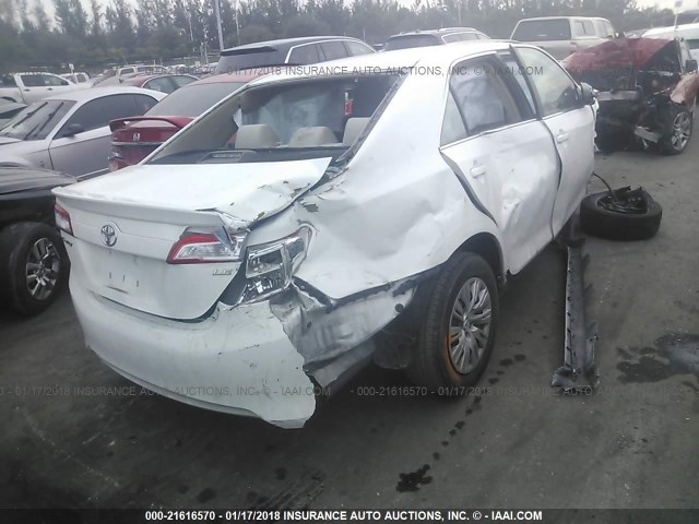 4T1BF1FK3CU515573 - 2012 TOYOTA CAMRY SE/LE/XLE WHITE photo 4