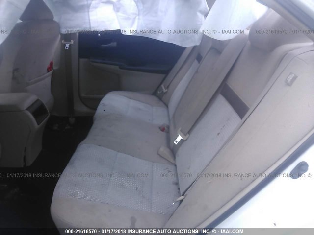 4T1BF1FK3CU515573 - 2012 TOYOTA CAMRY SE/LE/XLE WHITE photo 8