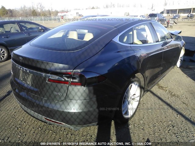 5YJSA1E25FF108291 - 2015 TESLA MODEL S 灰色 照片 4
