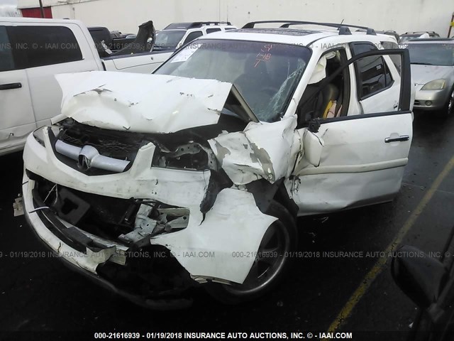 2HNYD18954H517127 - 2004 ACURA MDX TOURING WHITE photo 2