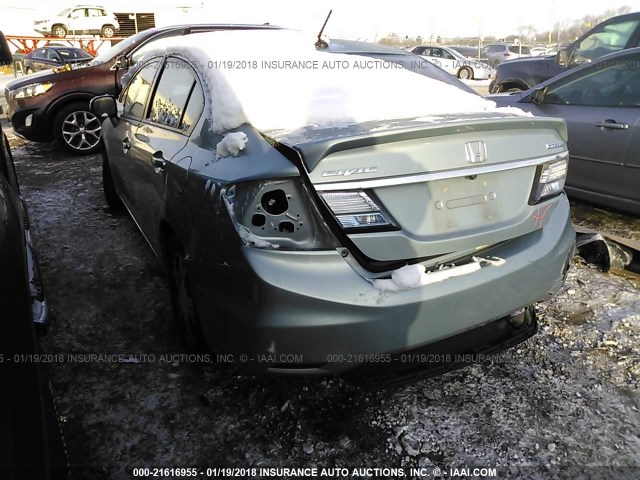 19XFB4F22DE003628 - 2013 HONDA CIVIC HYBRID Light Blue photo 3