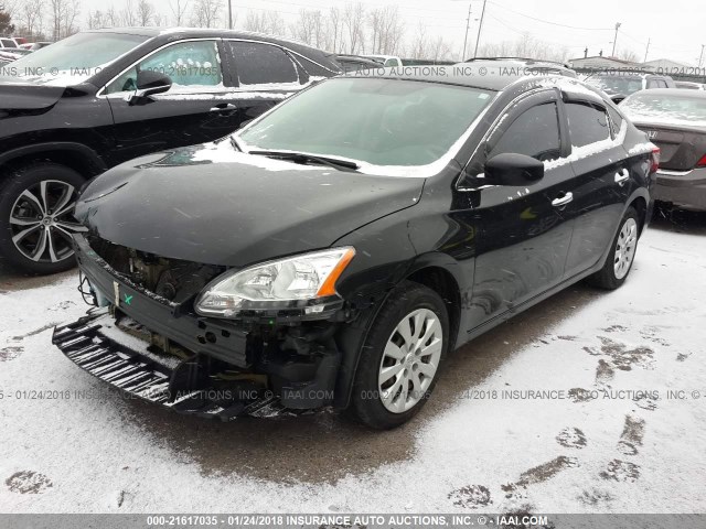 1N4AB7AP5DN904640 - 2013 NISSAN SENTRA S/SV/SR/SL BLACK photo 2