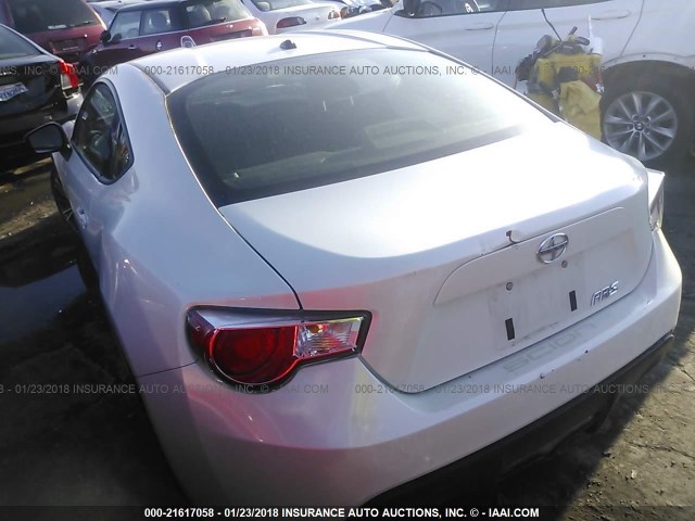 JF1ZNAA1XD1720305 - 2013 TOYOTA SCION FR-S WHITE photo 3