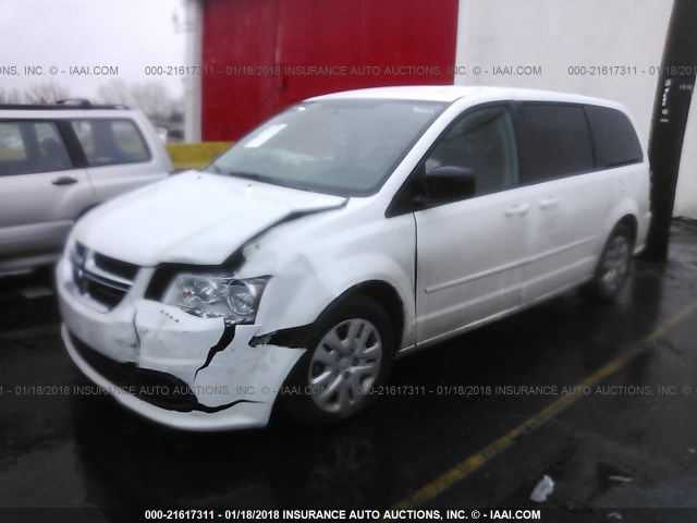 2C4RDGBGXGR324829 - 2016 DODGE GRAND CARAVAN SE WHITE photo 2