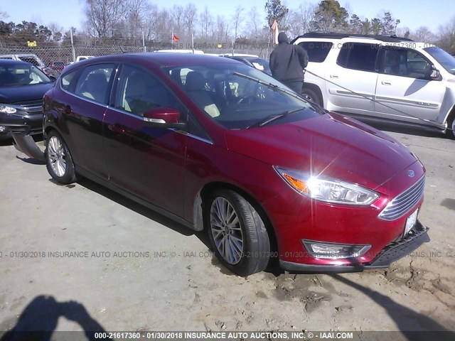 1FADP3N22GL330553 - 2016 FORD FOCUS TITANIUM RED photo 1