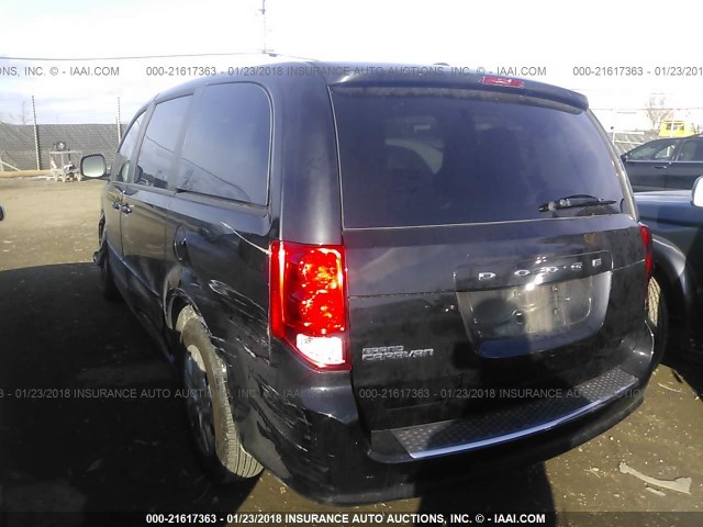 2C4RDGBG7GR171648 - 2016 DODGE GRAND CARAVAN SE BLACK photo 3