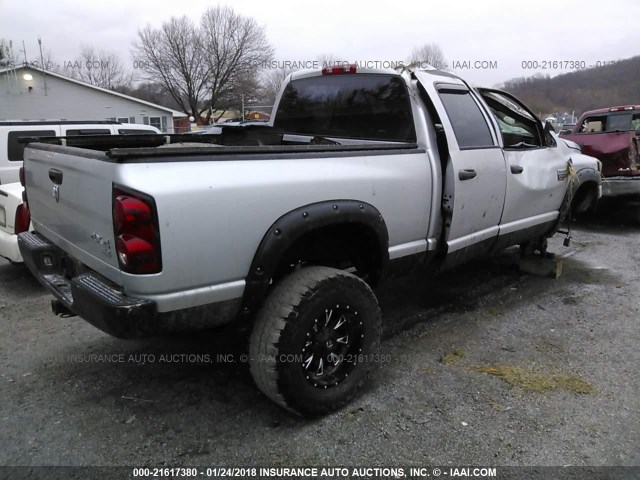 1D7KS28C87J565328 - 2007 DODGE RAM 2500 ST/SLT SILVER photo 4