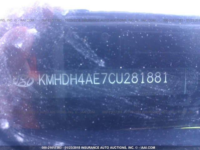 KMHDH4AE7CU281881 - 2012 HYUNDAI ELANTRA GLS/LIMITED BLACK photo 9