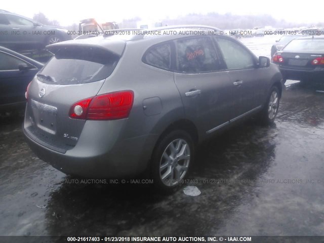 JN8AS5MV8BW681725 - 2011 NISSAN ROGUE S/SV/KROM GRAY photo 4