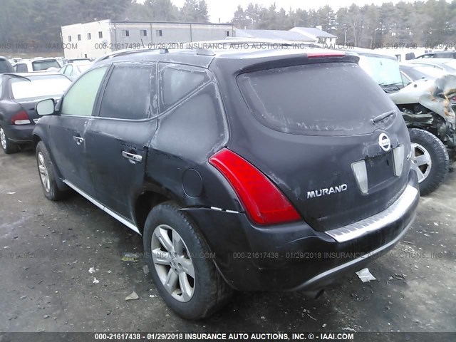 JN8AZ08W47W611972 - 2007 NISSAN MURANO SL/SE/S BLACK photo 3