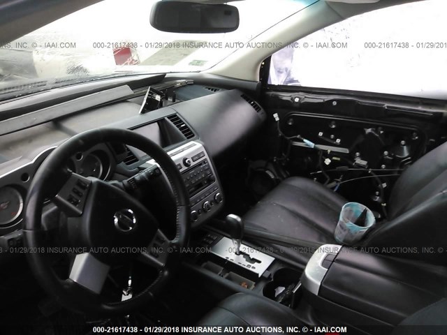 JN8AZ08W47W611972 - 2007 NISSAN MURANO SL/SE/S BLACK photo 5