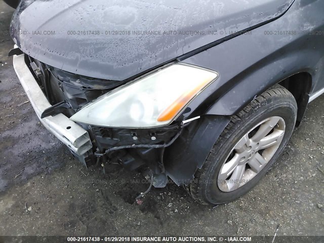 JN8AZ08W47W611972 - 2007 NISSAN MURANO SL/SE/S BLACK photo 6