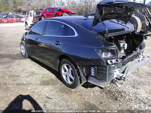 1G1ZB5ST7HF289532 - 2017 CHEVROLET MALIBU LS ნაცრისფერი ფოტო 3