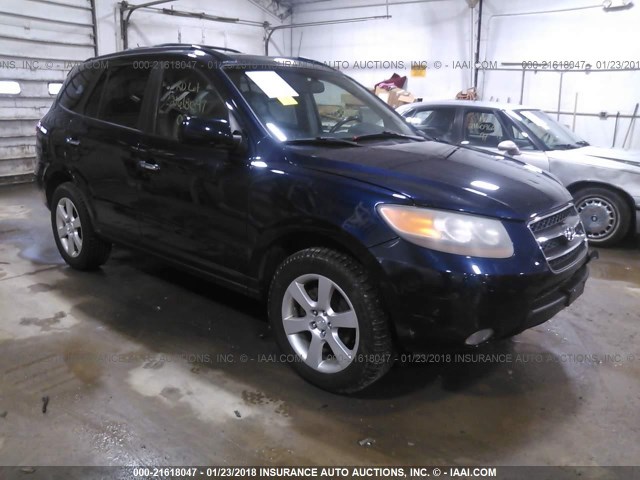 5NMSH73E57H001916 - 2007 HYUNDAI SANTA FE SE/LIMITED BLUE photo 1