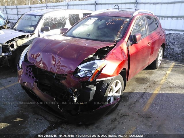 JN8AS58V89W167751 - 2009 NISSAN ROGUE S/SL RED photo 2