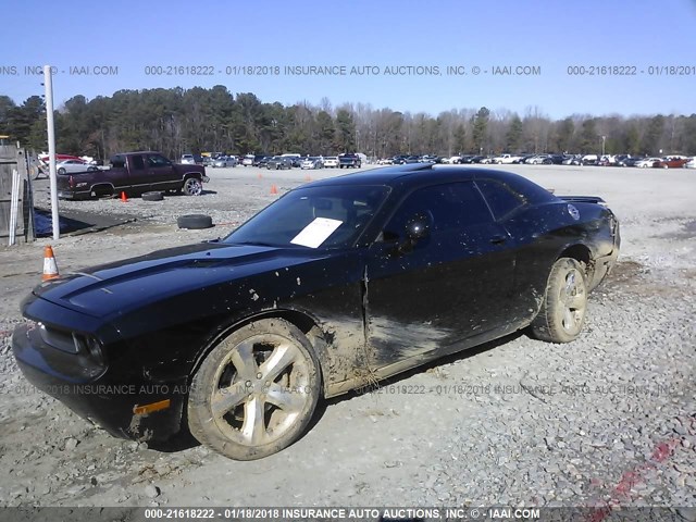 2C3CDYAG1CH196353 - 2012 DODGE CHALLENGER SXT BLACK photo 2