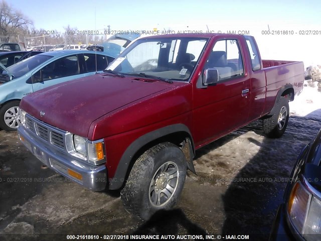 1N6SD16Y3TC337911 - 1996 NISSAN TRUCK KING CAB SE/KING CAB XE RED photo 2