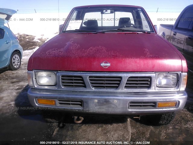 1N6SD16Y3TC337911 - 1996 NISSAN TRUCK KING CAB SE/KING CAB XE RED photo 6