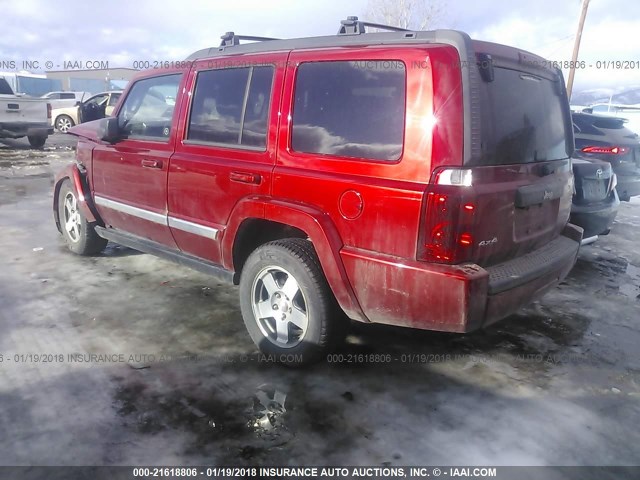 1J4RG4GK8AC153625 - 2010 JEEP COMMANDER SPORT RED photo 3