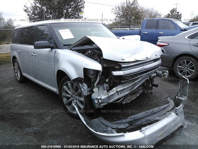 2FMGK5C80DBD27375 - 2013 FORD FLEX SEL SILVER photo 1