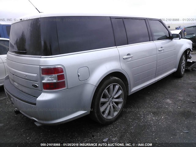 2FMGK5C80DBD27375 - 2013 FORD FLEX SEL SILVER photo 4