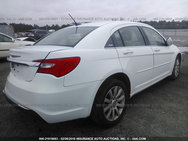 1C3CCBBB0CN154962 - 2012 CHRYSLER 200 TOURING WHITE photo 4