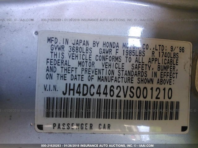 JH4DC4462VS001210 - 1997 ACURA INTEGRA GS/LS 银色 照片 9