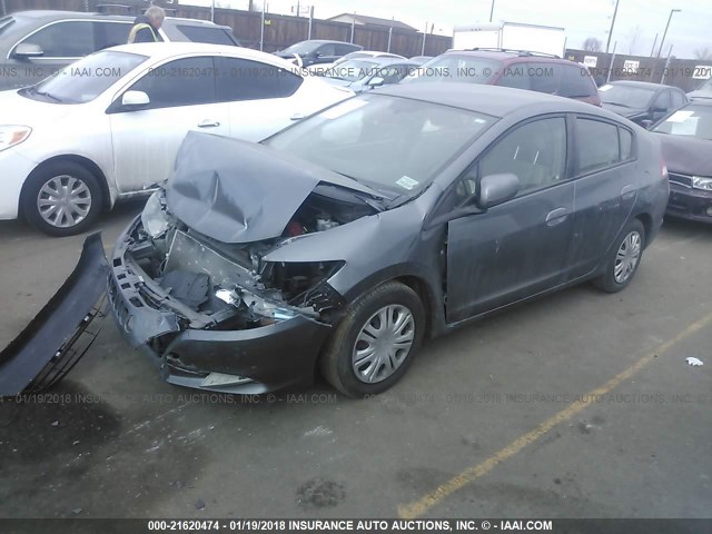 JHMZE2H39BS003617 - 2011 HONDA INSIGHT GRAY photo 2