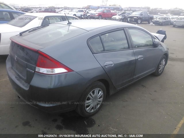 JHMZE2H39BS003617 - 2011 HONDA INSIGHT GRAY photo 4