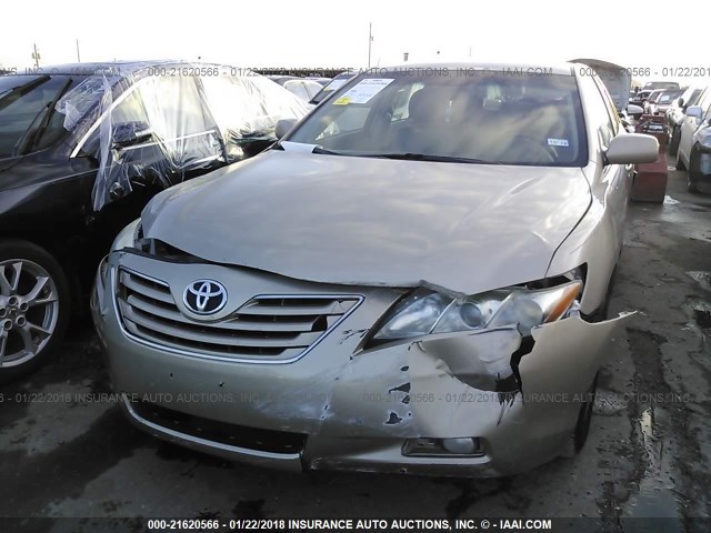 4T1BE46K57U002318 - 2007 TOYOTA CAMRY NEW GENERAT CE/LE/XLE/SE GOLD photo 6